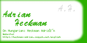 adrian heckman business card